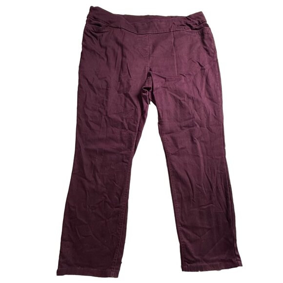 Westbound Cotton Poly Spandex Blend Purple Denim-like Pants Plus 22W Regular fit - Picture 1 of 6